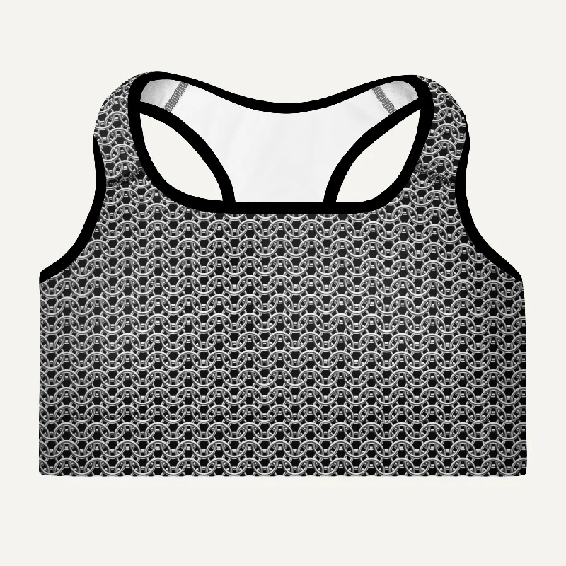 Sports Comfort Style Chain Mail Padded Sports Bra