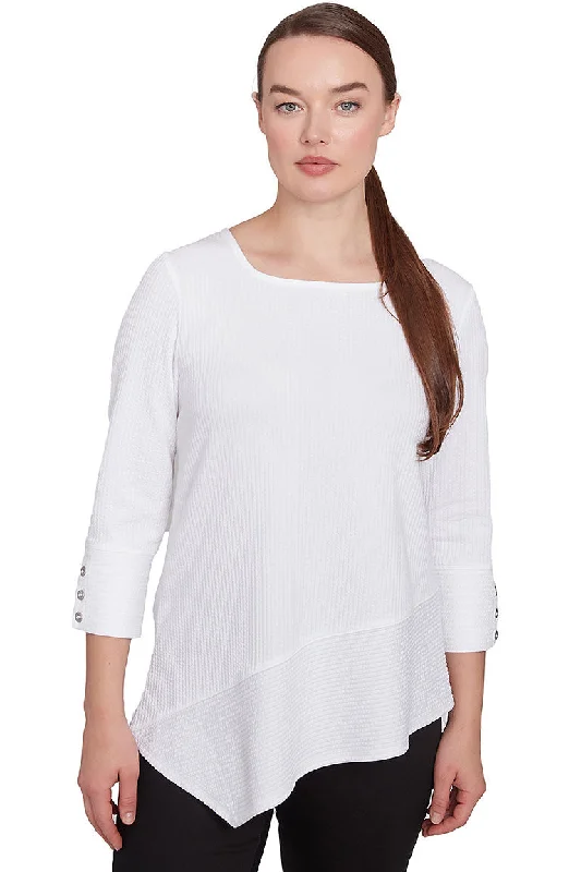 Sports fitness shoes Resort Ready Asymmetrical Rib Knit Top
