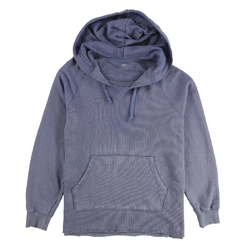 Sports Jacket American Eagle Womens Raw Edge V-Neck Hoodie Sweatshirt, Blue, Small