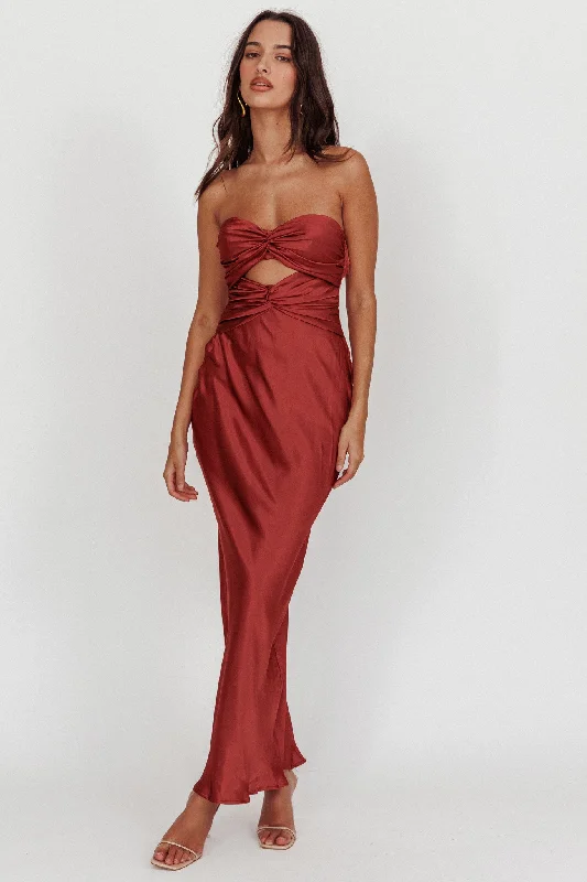 Design sense Good Impression Double Twist Maxi Dress Terracotta