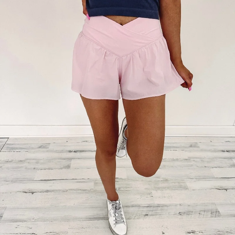 Sweet Student Style Lakelynn Active Shorts - Pink