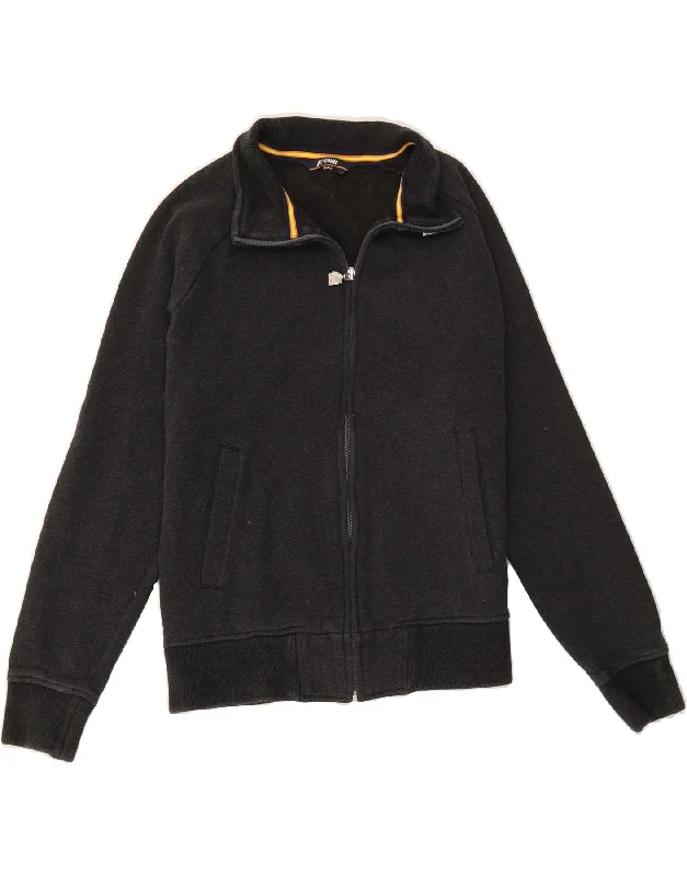 Street Style K-WAY Womens Oversized Tracksuit Top Jacket UK 10 Small Black Cotton