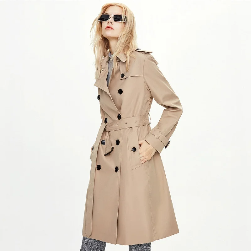 Sweet Princess Skirt Waterproof Classic Double Breasted Trench Coats