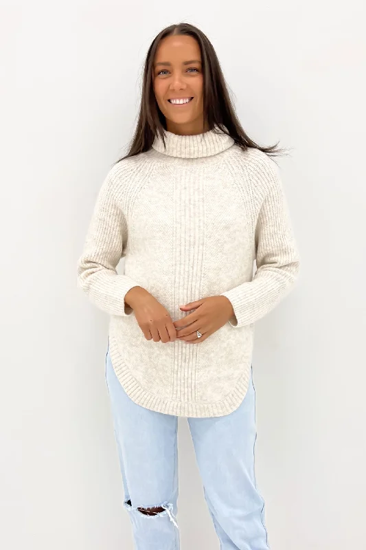 Elegant and noble Eisha Knit Jumper Beige