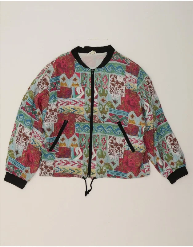 Sweet Unique Design VINTAGE Womens Tracksuit Top Jacket UK 14 Large Multicoloured Patchwork Sweet Unique Design VINTAGE Womens Tracksuit Top Jacket UK 14 Large Multicoloured Patchwork