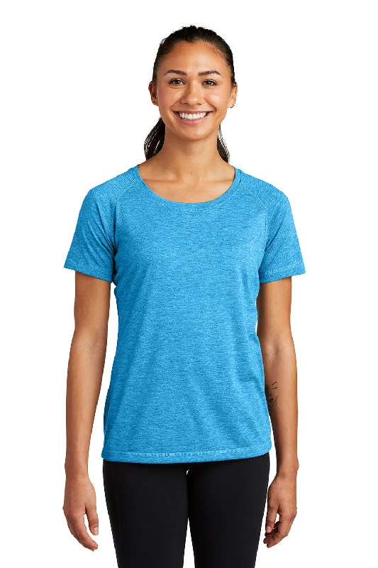 Avant-garde trend Sport-Tek Womens Moisture Wicking Short Sleeve Scoop Neck T-Shirt - Heather Pond Blue - Closeout Avant-garde trend Sport-Tek Womens Moisture Wicking Short Sleeve Scoop Neck T-Shirt - Heather Pond Blue - Closeout