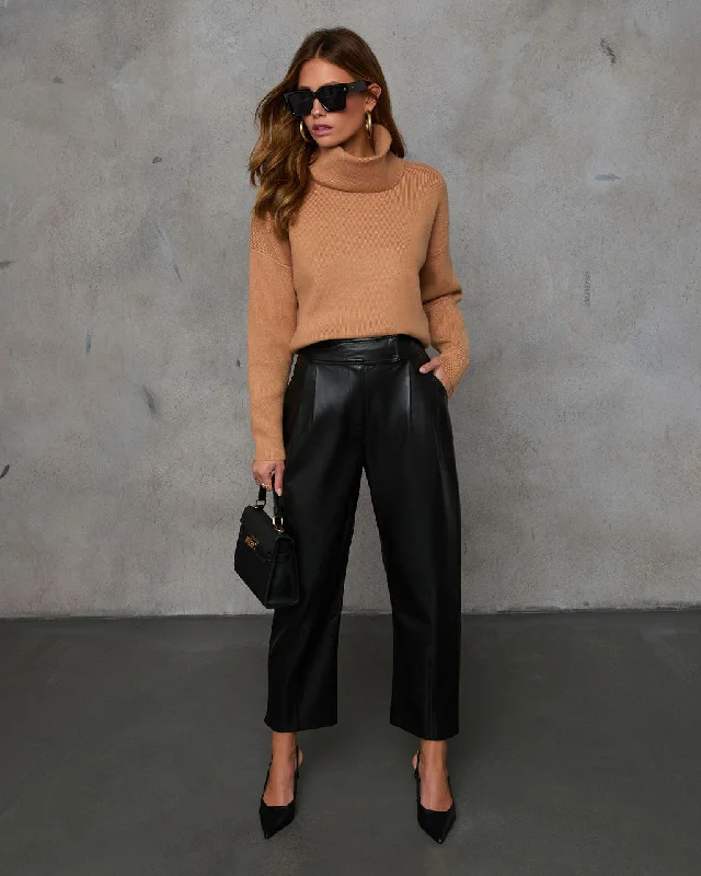Boutique display Amerie Cropped Faux Leather Pants