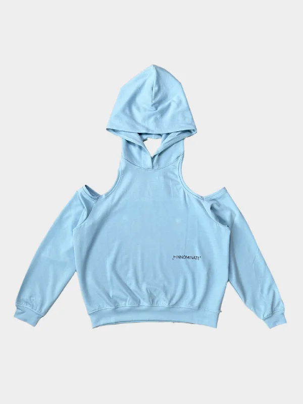 Sweet Pink Color Cut Out Hoodie
