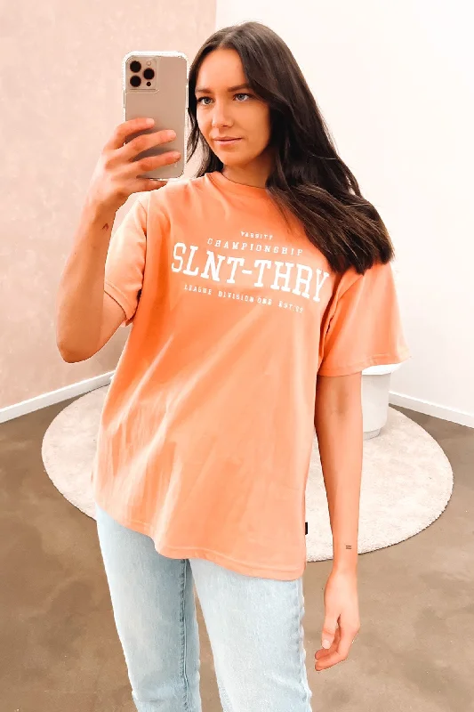 Street Style Varsity Tee Orange