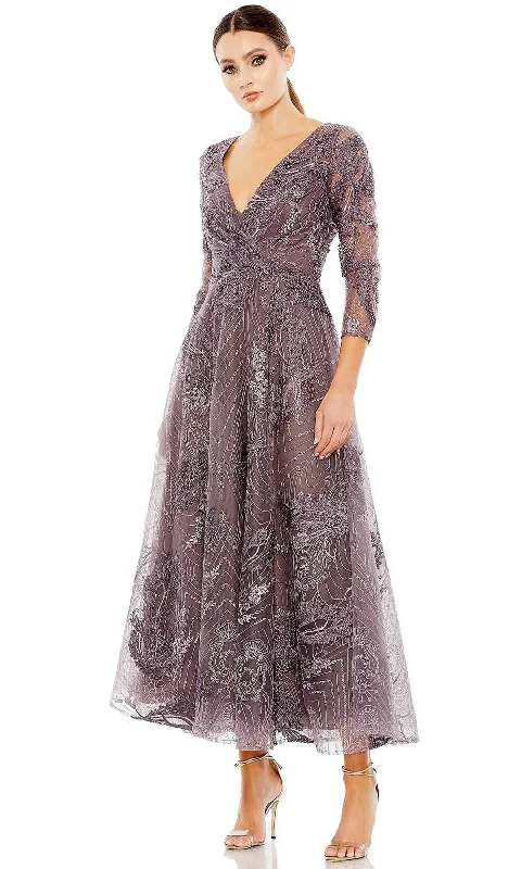 Street Vertical And Horizontal Design Mac Duggal 20336 - Quarter Sleeve Embroidered Prom Dress Street Vertical And Horizontal Design Mac Duggal 20336 - Quarter Sleeve Embroidered Prom Dress