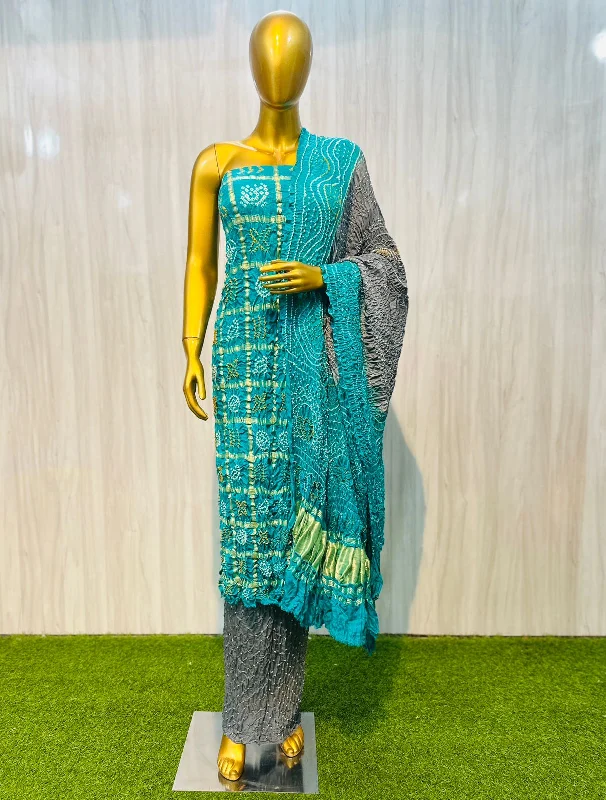 Sports High Waist Style KcPc New Beautiful Gaji Silk Ghatchola Style With Bandhani Work Suit ADIL Sports High Waist Style KcPc New Beautiful Gaji Silk Ghatchola Style With Bandhani Work Suit ADIL