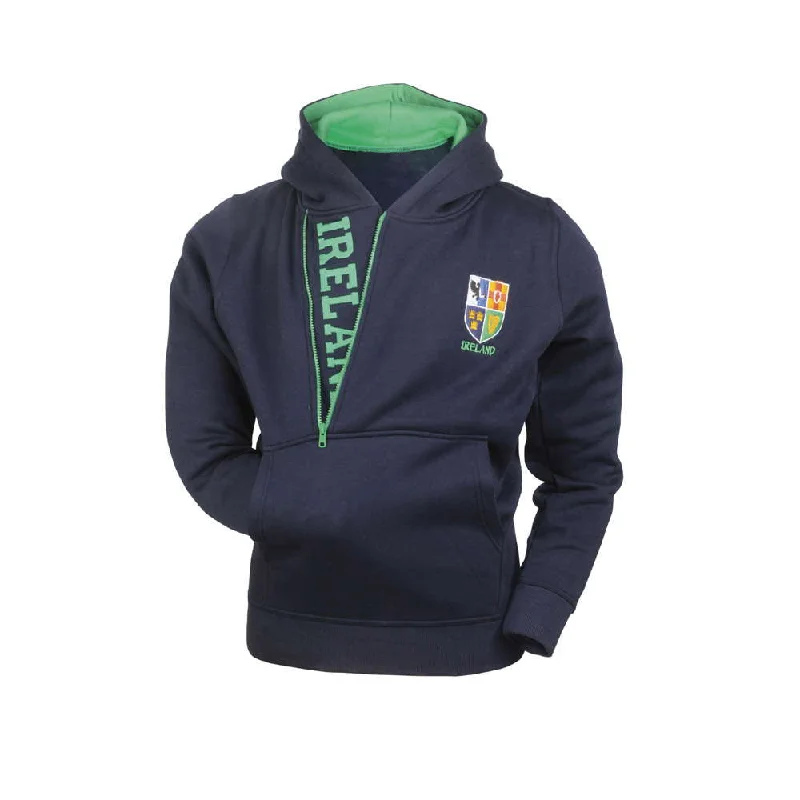 Sweet And Cute Style Ireland Half Zip Hoodie, Navy