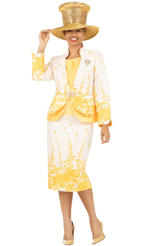 Fun and cute Giovanna Church Suit G1154-Gold Multi