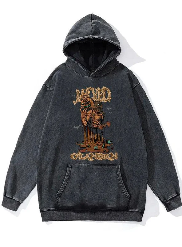 Sports Yoga Style jacked o'lantern WASHED GYM HOODIE