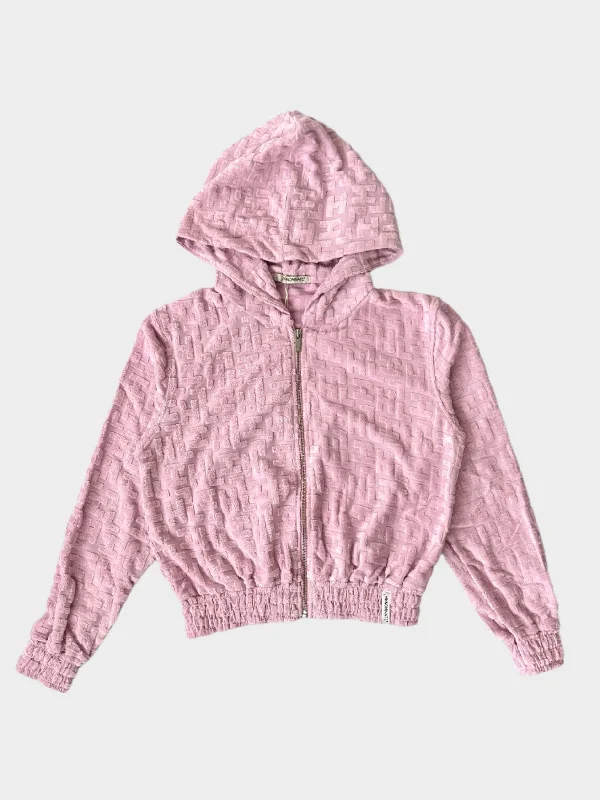 Sports fitness shoes Sponge Monogram Zipped Hoodie