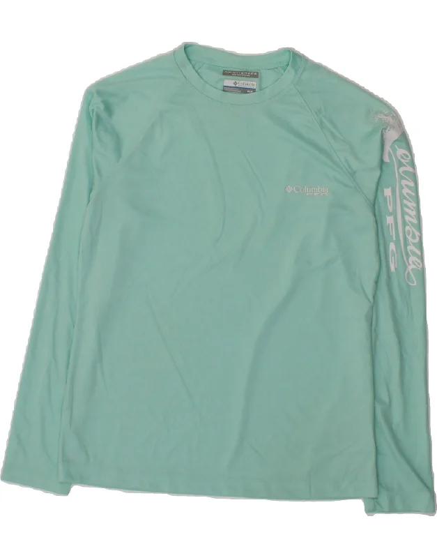 Sweet Student Style COLUMBIA Womens Omni-Shade Graphic Top Long Sleeve UK 14 Medium Blue Sweet Student Style COLUMBIA Womens Omni-Shade Graphic Top Long Sleeve UK 14 Medium Blue