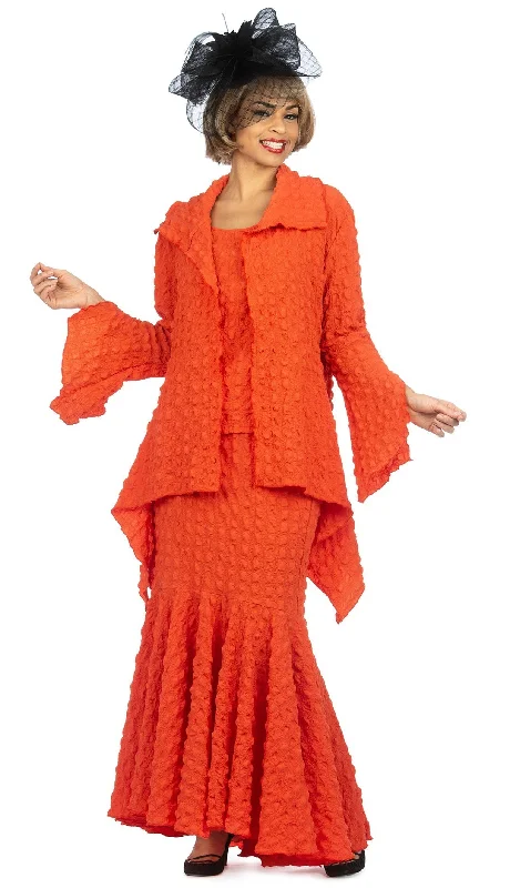 Sweet Chiffon Style Giovanna Suit 0940-Orange