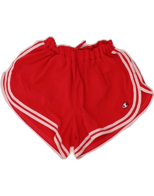 Avant-garde trend CHAMPION Womens Sport Shorts UK 18 XL Red Polyester