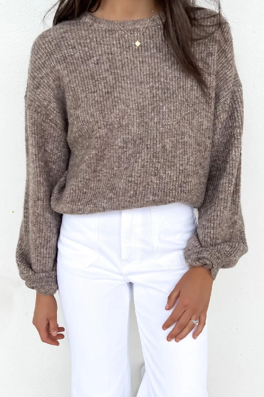 Sports Functional Style Quinn Knit Jumper Oatmeal