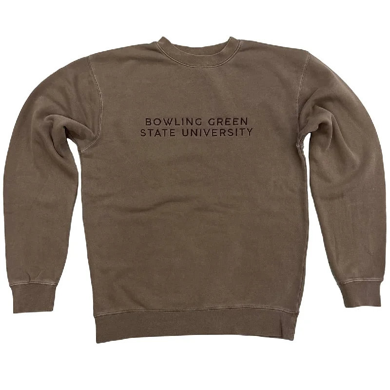Alice style Bowling Green State University Brown Embroidered Sweatshirt