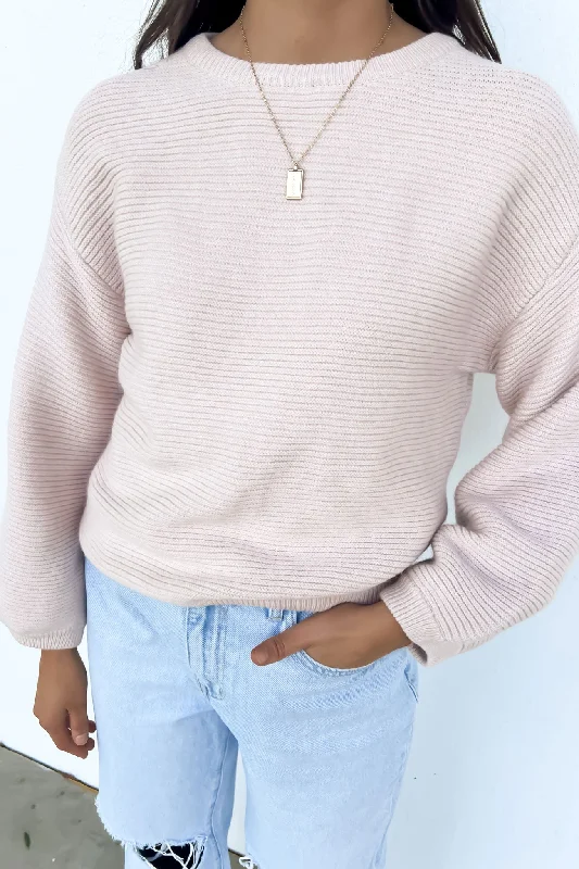 Street Show-Off Style Zailey Knit Jumper Beige
