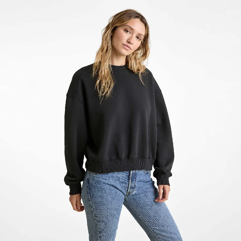 Sweet Modified Style Classic Crewneck Sweatshirt | Black