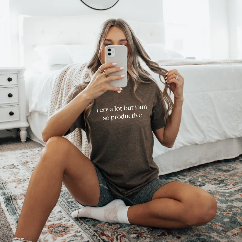 Sports litigation style i cry a lot • Mocha Tee