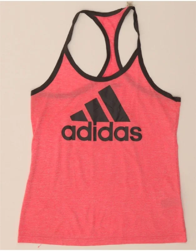 Sweet Age-Reducing Style ADIDAS Womens Climalite Graphic Vest Top UK 12/14 Medium Pink Flecked Sweet Age-Reducing Style ADIDAS Womens Climalite Graphic Vest Top UK 12/14 Medium Pink Flecked