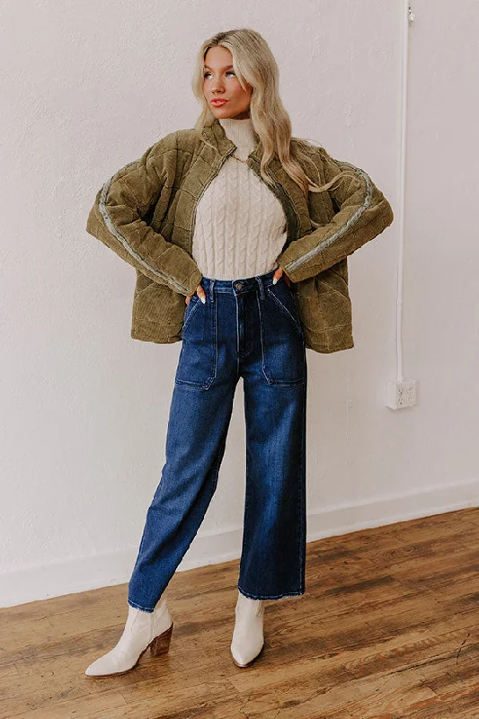 Sports outdoor style JUST USA Maeve High Waist Wide Leg Jean