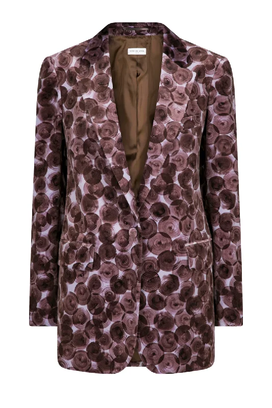 Cool Style Blanchets Printed Velvet Blazer