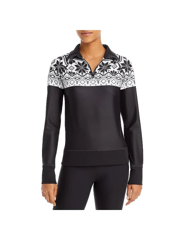 Retro Elegant Style Womens Workout Activewear Pullover Top