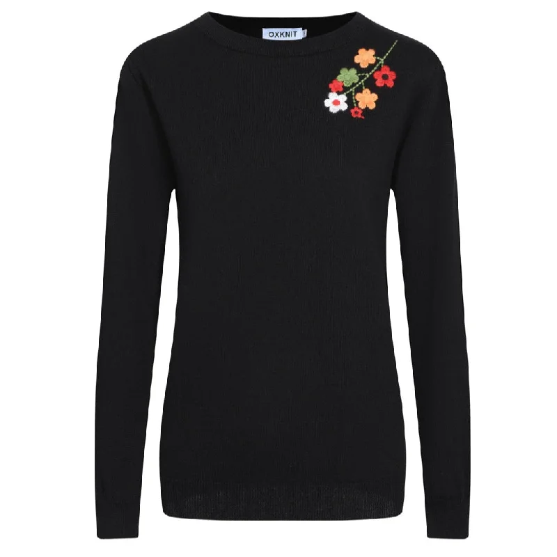 Street Personality Style Women's vintage embroidered floral sweater