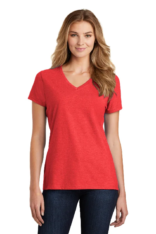 High-end atmosphere Port & Company Womens Fan Favorite Short Sleeve V-Neck T-Shirt - Heather Bright Red - Closeout High-end atmosphere Port & Company Womens Fan Favorite Short Sleeve V-Neck T-Shirt - Heather Bright Red - Closeout