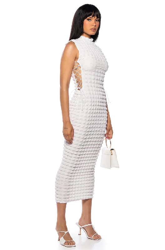 Sports Express BUSY GAL SLEEVELESS MOCK NECK MAXI DRESS