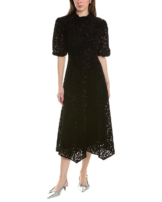 Street Style AllSaints Camila Midi Dress