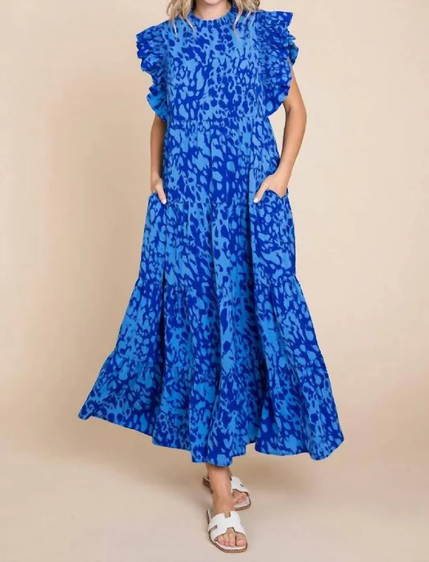 Sports Tights Betty Maxi Dress In Blue