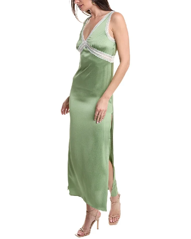 Fashion Style Emmie Rose Hammered Satin Maxi Dress