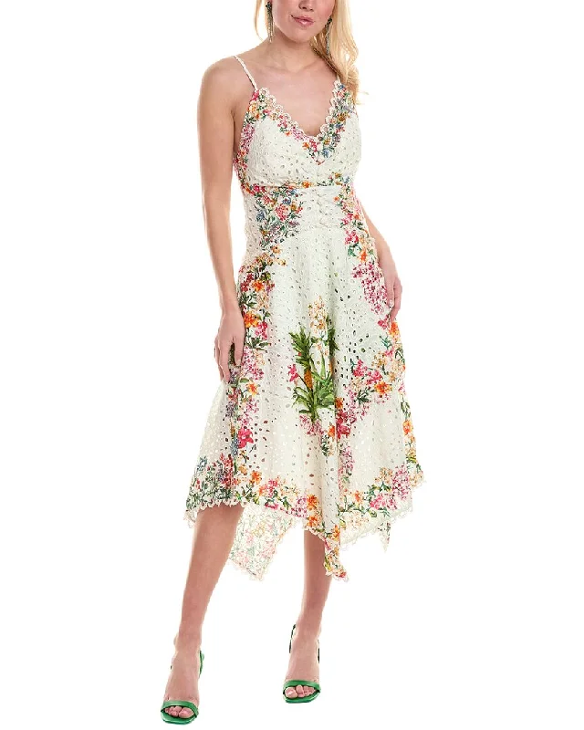 Sports litigation style FARM Rio Delicate Forest Scarves Midi Dress