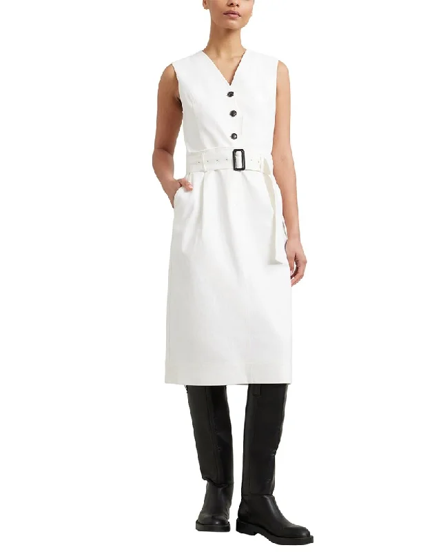 Retro Woolen Jacket Modern Citizen Shanti Twill Belted Dress
