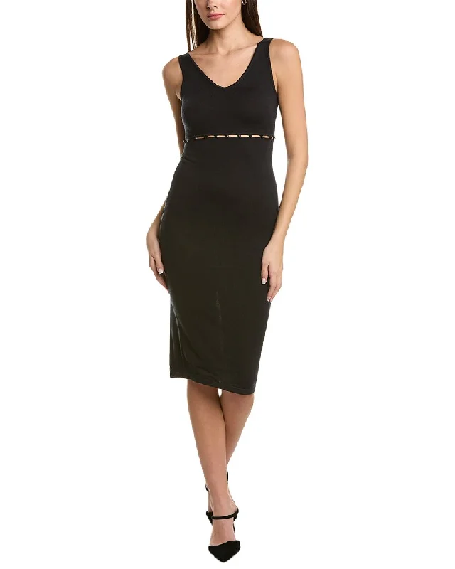 Retro Style NAADAM Pearl Bead Cashmere-Blend Sweaterdress