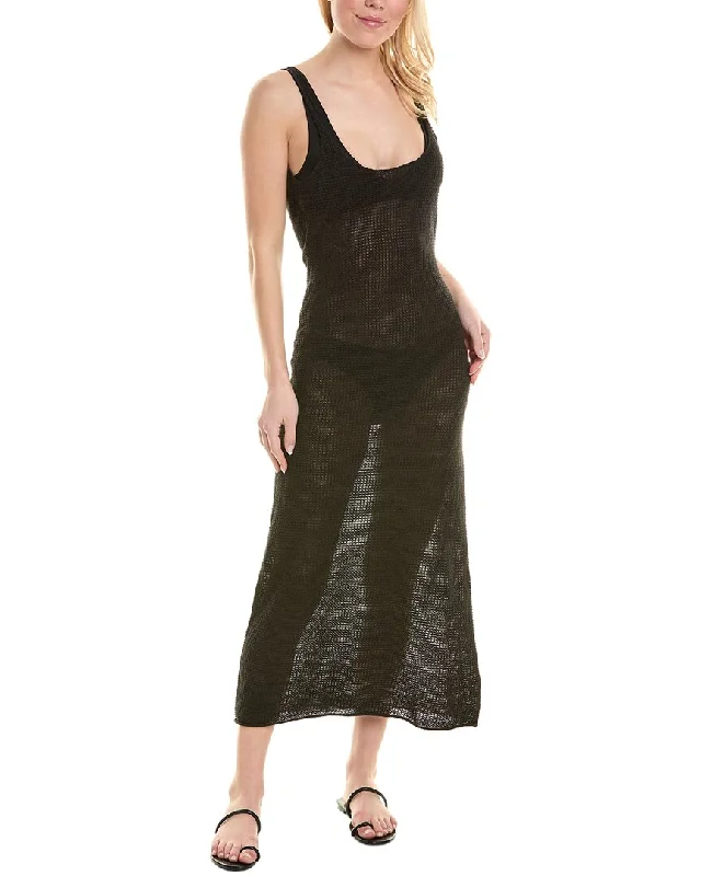 Retro Design Onia Textured Linen Maxi Dress
