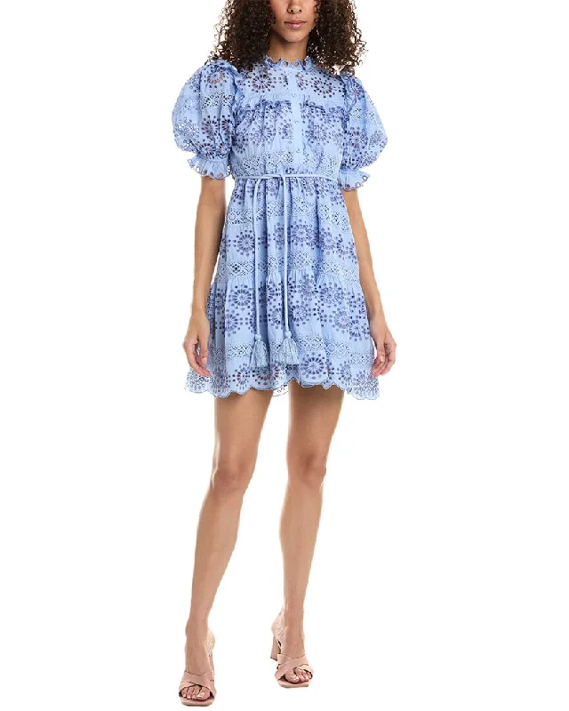 Elegant and noble Stellah Eyelet Mini Dress