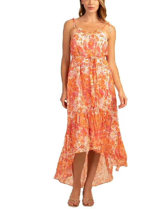 Sweet Short Skirt Style Trina Turk Honest Silk-Blend Midi Dress