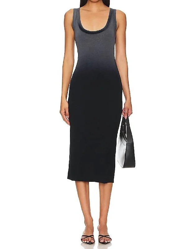 Classic style Verona Midi Dress In Black Cast