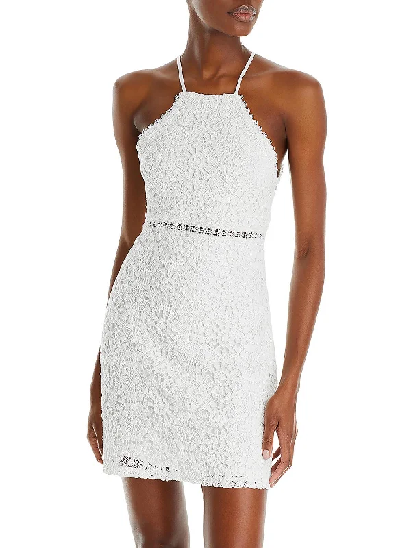 Round neck design Womens High Neck Party Bodycon Dress