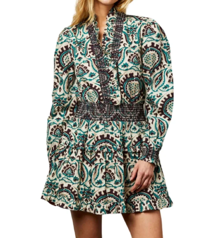 Boutique style Zita Dress In Sara Spruce