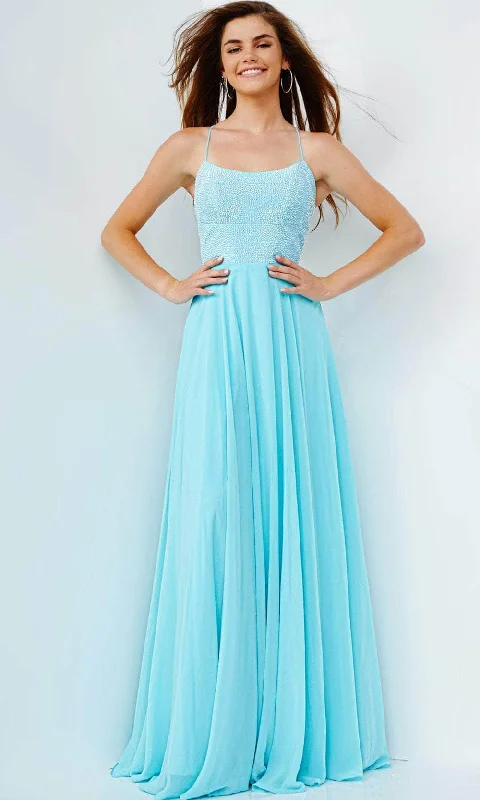 Avant-garde trend JVN by Jovani JVN22288 - Beaded Scoop Neck Prom Gown