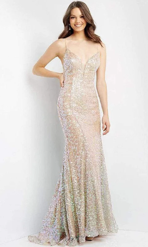 Alice style JVN by Jovani JVN07594 - Iridescent Sequined Sexy Dress