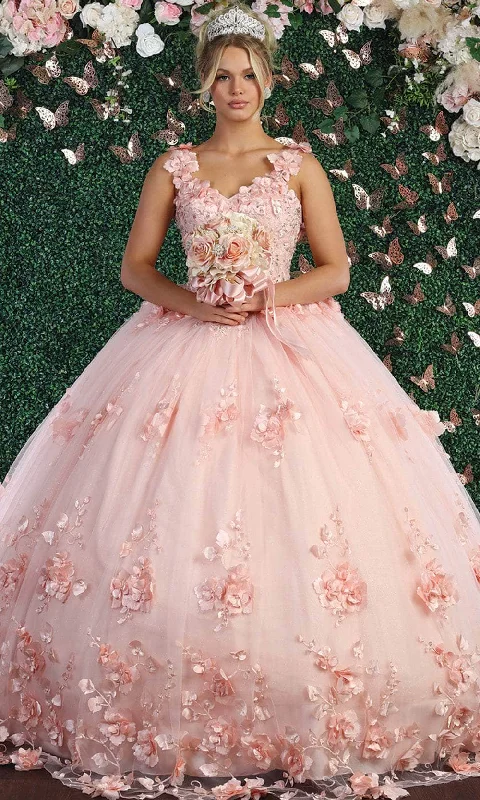 Classic style May Queen LK157 - Floral Sleeveless Formal Ballgown