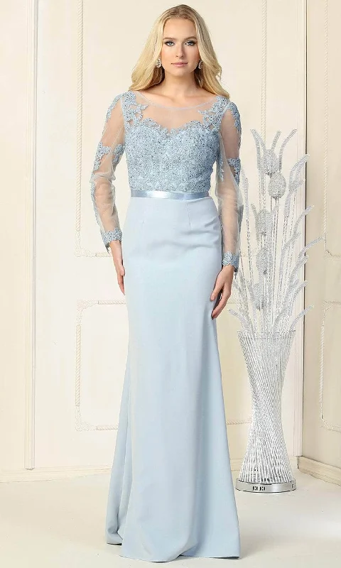 Free and comfortable May Queen MQ1847 - Illusion Bateau Formal Gown